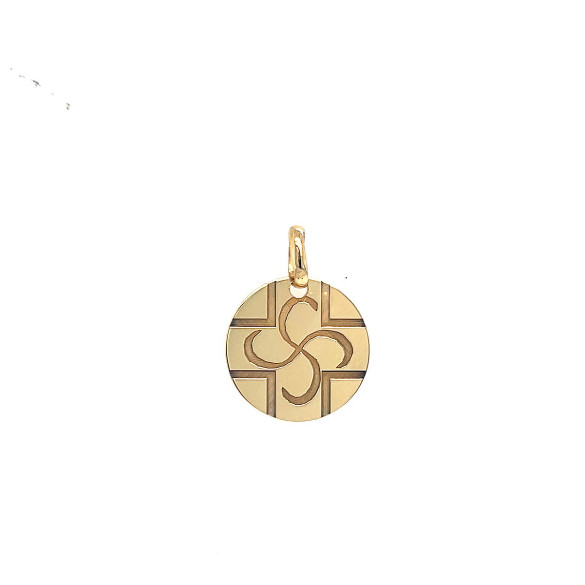 Médaille Lauburu croix catholique